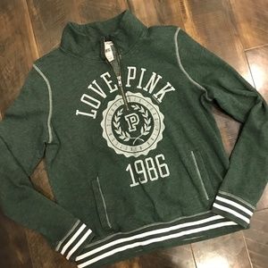 Victoria Secret Pink Half Zip Sweatshirt